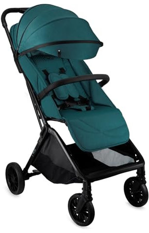 MoMi Kinderbuggy ANDREA mit automatischem Faltsystem, bis 22 kg Körpergewicht, 5-Punkt-Sicherheitsgurt, Getränkehalter, Einkaufskorb, Wickelrucksack, Insekten- und Regenschutz, mit Zwillingsfunktion