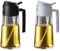 TrendPlain Pulverizador Aceite Spray 470ml - 2 en 1 Spray Aceite Cocina, Dispensadora para Freidora de Aire, Ensaladas, Vinagre y Accesorios Cocina - Negro y Ceniza