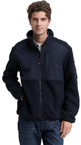 Tom Tailor Herren Teddy Jacke mit Stehkragen