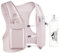 Zelvot Laufweste für Damen und Herren, Europäisches Originalpatent, Verstellbare Brustgurte, Trinkweste Laufen mit 500ml Wasserflasche, Reflektierender Trinkrucksack mit Handyhalterung (Rosa, M/L)