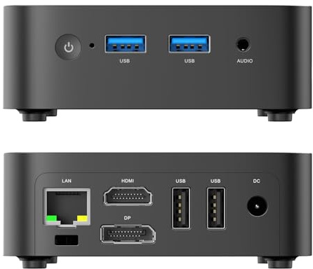 ACEMAGIC Black Vista V1 N97 Mini PC,16GB DDR4 RAM 512GB SSD Mini Computers, 12th Gen N97(Beat N100/N95, up to 3.6GHz) 4K Dual Display/WiFi for Home/Office,Win 11 Pro Small Desktop Computer