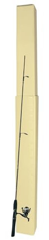 SelfHold Double Wall Telescopic Skis Boxes & Fishing Rod Boxes (135 x 135 x 1000-1990mm) - Secure Cardboard Packaging For Storage & Shipping (Brown Fishing Rod Box (Pack of 1), 1)