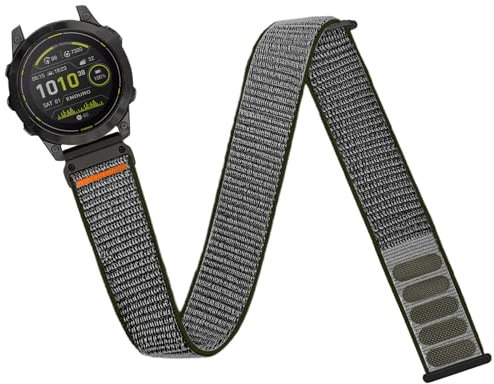 22mm Sport Bizepsband für Garmin Feinx 6 Pro/6/7/7 Pro/5/5 Plus Armband,Nylon Arm/Knöchelband für Forerunner 935/945/955/965/745,für Instinct/2/Approach S60/S70-47mm, Descent G1/Epix 2/Epix Pro 47mm