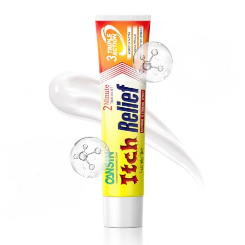 CANSIN Fast Itch Relief Cream 28g, Antifungal Ointment for Athlete’s Foot, Ringworm & Jock Itch, Soothing Cooling Balm for Skin Irritation, Daily Use Skin Care Solution