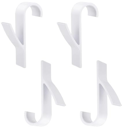 Zegnuem Handtuchheizkörper, Heizkörperhaken Haken Heizung Badheizkörper Rundheizkörper Haken, Handtuchhaken Handtuchhalter Für Rundstangen Bis 3.6cm Badezimmer, Küche Und Garderobe Weiße 4 Stück