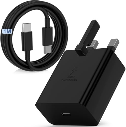 45W USB C Super Fast Charging for Samsung Galaxy S25 S24 Ultra,USB Type C Samsung Fast Charger Plug and Cable 1M for Samsung Galaxy S25+/S24+/S23/S22 /S21/S20 Ultra/A56/A55/A25/A26/A16/A36