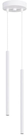 SOLLUX lighting Hängelampe Hängeleuchte - Deckenlampe Stahl - 1 Flammig - LED Lampe Glühbirne - Weiß Arche