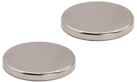 N42 Neodymium Magnet for Arts, Crafts, Model Making, DIY, Hobbies, Office and Home - 25mm dia x 3mm thick - 5.5kg Pull - Pack of 2