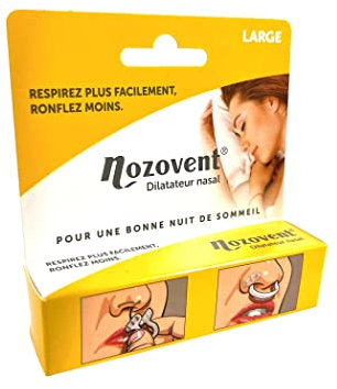 Nozovent Stop Ronflement - 2 Orthèses l Dilatateur nasal anti ronflement | Arrête les Ronflements du Nez l Améliore la Respiration l Contre la congestion nasale & l'Apnée du Sommeil (Large)