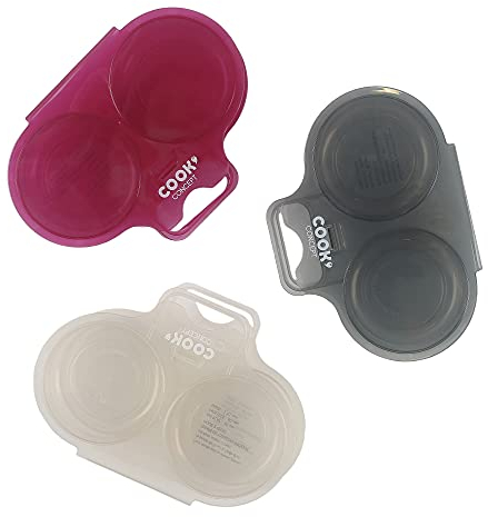 Cuisy KC2152 Cuits Oeufs au plat,Mollets,Durs au Micro-ondes Pratique et Rapide (Coloris aléatoire) set de 2