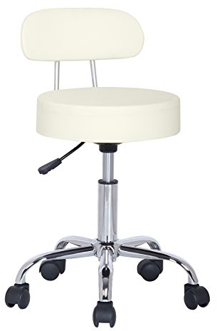 SixBros. Rollhocker Elfenbein Weiß - M-95027X/2130