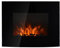 HOMCOM Chimenea Eléctrica de Pared 900/1800W Chimenea Decorativa Chimenea Silenciosa con Mando a Distancia Termostato Efecto Llamas para Sala 25-30 m² Negro