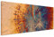 Panorama Fotoleinwand 120x40cm Vintage Gemälde eines Baum Querschnitts auf Leinwand exklusives Wandbild moderne Fotografie für ihre Wand in vielen Größen