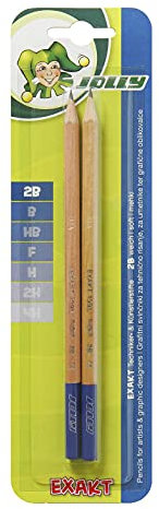 Jolly Exakt Graphit Stift | Profistift für exaktes Schreiben und Zeichnen | 2B | 2 Stück