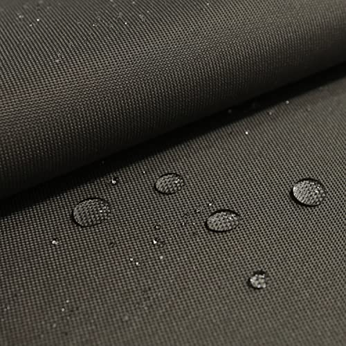 TOLKO wasserdichter Stoff Meterware | festes Segeltuch Nylon Stoff Planenstoff Nylonplane | Reißfest und Langlebig | 150cm breit | schwerer wasserfest beschichteter Outdoorstoff (Anthrazit)