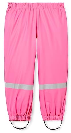 Playshoes Matschhose Regenlatzhose Ungefüttert Unisex Kinder Wind- und wasserdichte Regenhose Regenbekleidung, pink Bundhose, 128