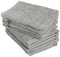 10er Pack Waschhandschuhe, Waschlappen Größe 15x21 cm in Silber 100% Baumwolle