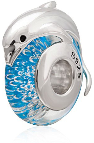 Delfin Kristall Charm 925 Sterling Silber Ozean Tier Geburtstag Charm für Pandora Charms Armband