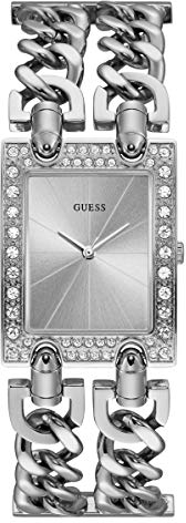 Guess Damen Analog Uhr Heavy Metal mit Edelstahl Armband