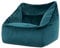 Icon Natalia Sitzsack Sessel für Erwachsene, Blaugrün, Flauschiger Samtstoff, Riesen Sitzsack Samt mit Füllung, Bean Bag Chair, Bequemer Sessel Wohnzimmer, Lounge, Schlafzimmer, Büro
