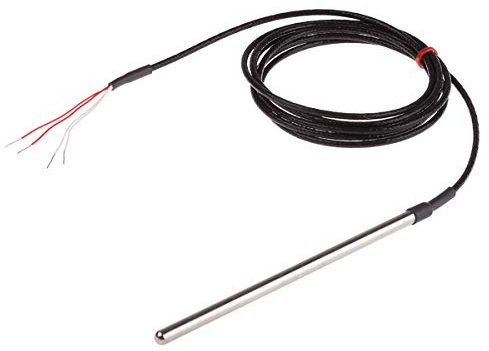 RS PRO PT100 Prüfspitze Widerstandsthermometer Edelstahl Ø 6mm x 150mm, -50°C → +250°C, 2m Leitung
