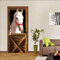 EKSDG Etiqueta De La Puerta Pegatinas De Pared Autoadhesiva Mural Poster Creativa 77X200CM Caballo Blanco 3D Impermeable Vinilo Decal Sala De Estar Dormitorio Decoración Del Hogar