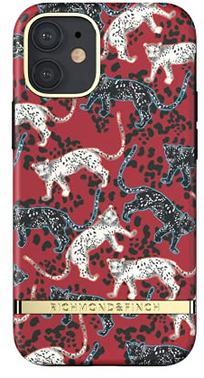 Richmond & Finch Hülle Kompatibel mit iPhone 12 Mini, Roter Leopard Gehäuse, 5.4 Zol, Komplett Schützende Handyhülle