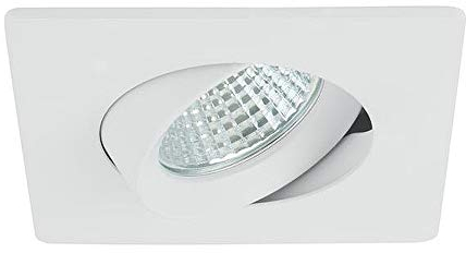 NV-Einbaustrahler, IP20, 12V AC, quadratisch, GX5.3 max. 50W, dreh- und schwenkbar, Weiß
