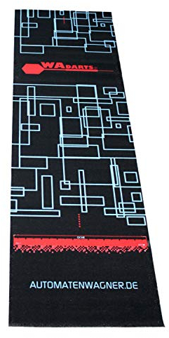 WADARTS Dartmatte Dartteppich Matrix 90x300cm mit Holzabwurflinie
