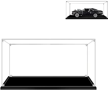 Hosdiy 3mm Acryl Vitrine Schaukasten für (Dom's Dodge Charger) Modell, Vitrine für Lego 42111 (Nur Vitrine, Ohne Modell Set)