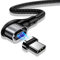 Cavo dati Quick Charge 3.0 Quick Charge 3.0 PLATINUM in nylon magnetico da 1 m, 1 cavo angolare + 1 spina USB-C