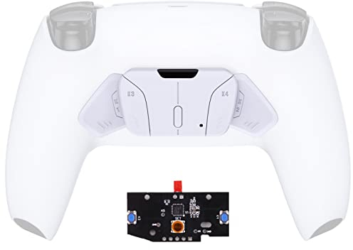 eXtremeRate Palettes pour ps5 Manette Rise& RISE4 Remap Kit Boutons Arrière K1 K2 K3 K4 avec PCB Carte Remplacement,Câbles et Manette Non Inclus-Blanc Pur,Pas Un Remap Kit Complet