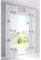 Devola Voile Gardine Schiebevorhang mit Eule Muster Bestickte schiebegardinen Transparente Flächenvorhänge HxB 225x57cm mit Klettband Weiß 1er Pack