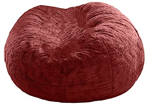 Worparsen Sitzsack Stuhlkissen Einfarbig Indoor Oversized Sitzsack Stuhlbezug Staubdicht Kein Füllstoff Weinrot