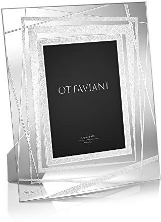 Ottaviani Portafoto della Collezione Il ricordo in Cristallo e foglia argento Tecnologia Silver Foil cm 13x18