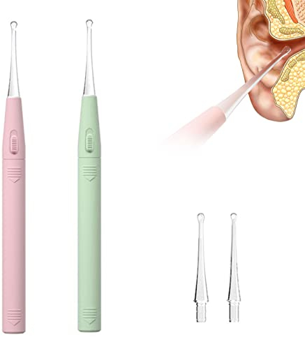 Cérumen Curette, Cure Oreilles Nettoyeur, 2 Pièces Cuillère à Oreille Set, Curette Oreille Enfant, Nettoyeur D'oreille, Kit de Nettoyeur D'oreilles, Nettoyant Oreille pour Enfants Et Adultes