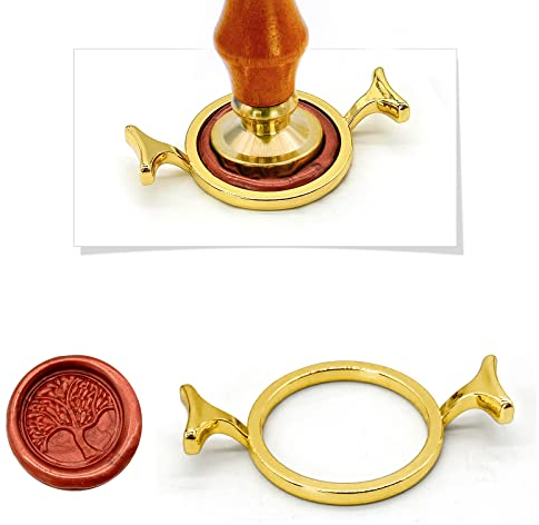 Metall Wachs Siegel Formen für 1 Zoll Wachs Siegel Stempel, runden Blumenform Achtzackiger Stern, für Hochzeit Einladungen Scrapbooking Umschläge Grußkarten Geschenke Wein Verpackung (Runden)