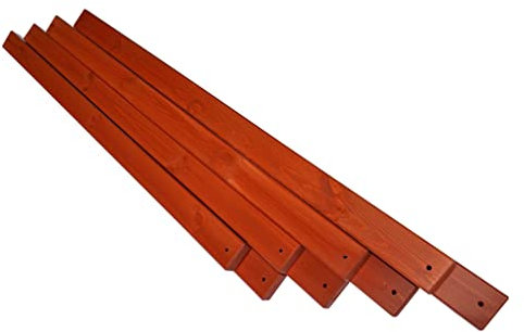 Primario Grande Bretter für Gartenbank Imprägniert 8 Stück - Parkbank-Bretter Set Passend für alle Bänke mit Rückenlehnen - Wetterfest Bohlen für Gartenbankgestelle (Mahagoni, 175 cm)