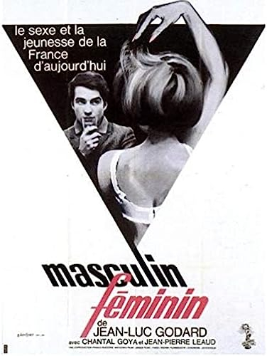 BOBSLA Poster Maskulines, Feminines Poster Jean-Luc Godard Vintage-Filmplakat, Wandkunst, Leinwandgemälde, Heimdekoration 50X70Cm Kein Rahmen