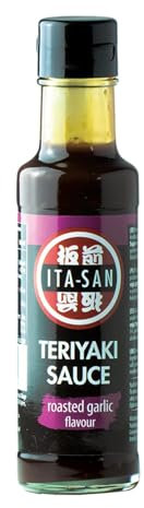 ITA-SAN Salsa Teriyaki con sabor dulce a soja y un toque de ajo, es una salsa sazonadora con aromas orientales, 1 x 150 ml