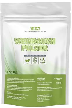 DDN Boswellia serrata Weichrauch Pulver aus Extrakt - 200 g hochkonzentriert, frei von Zusatzstoffen 85% Boswelliasäuren