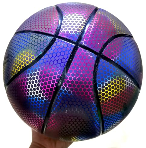DANETI Basketball PU Größe 5 Größe 7 Basketball Reflektierend Outdoor Indoor Leuchtende Ball Geschenk Größe 7-forMan