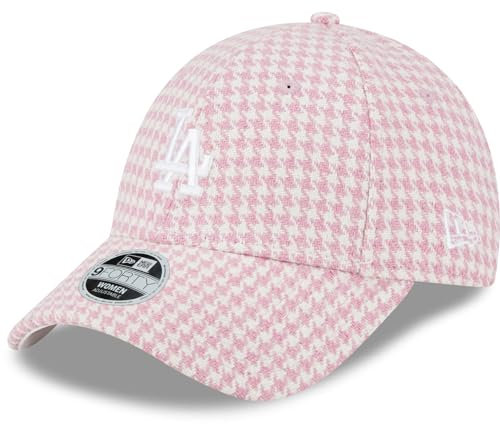 New Era 9Forty - Cappellino da donna Houndstooth Los Angeles Dodgers, Colore: rosa., Taglia unica
