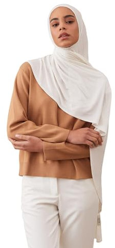Instant Premium Jersey Hijab | Bequemer Hijab mit Vorgefertigten Sitz unter dem Kinn – Weich und Stretchig