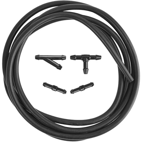 XUKEY Tubo Universale per Lavavetri con Connettore, Set di Riparazione per Tubo dell'acqua, Tu-bo in Gomma da 2 M, con 4 Connettori per Tubi, Tu-bo Isolante Automotive