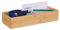 Relaxdays Aufbewahrungsbox, Schreibtisch Organizer Büro, Bambus, Bad Kosmetik Aufbewahrung, HBT: 7,5 x 38 x 15 cm, Natur