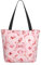 LAMAME Bellissimo elefante stampato Grande capacità shopping bag Tote bag Fashion bag Tote bag Tote storage bag, Rose fresche rosa, Taglia unica