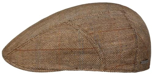Stetson Light Silk Ivy Flatcap - Modische Kappe - Schirmmütze aus 100% Seide - Made in The EU - Frühjahr/Sommer - Herren - Cap mit UV-Schutz 40 braun 58 cm