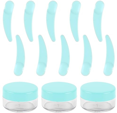 DHWEKU Espátula Cosmética, 10 Pcs Mini Espátula, Facial Máscara Cuchara, Curvo Espátula Cuchara, para le Varie Cremas, Crema Hidratante, lápiz labial