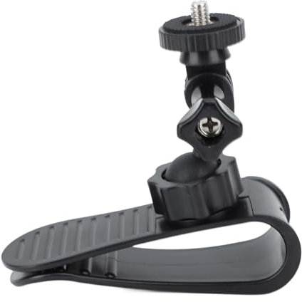 Car Sun Visor Mount Holder Ball Head Adjustment Camera Mount Holder for Sports Camera, Panoramic Camera, Phone Clamp